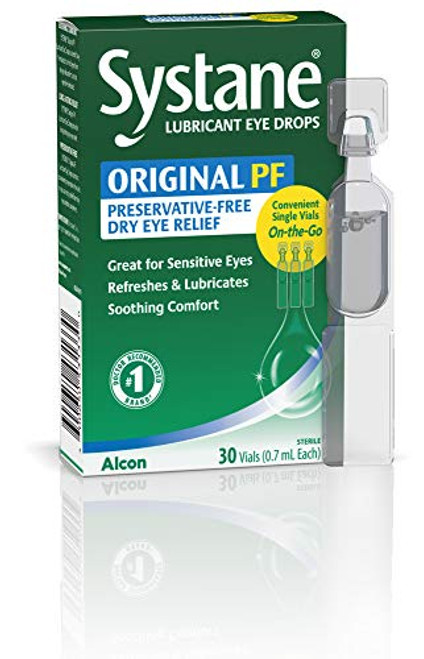 Systane Long Lasting Lubricant Eye Drops Vials Eye Drops, 30 Count, 0.7 ml -Pack of 1- Systane Long Lasting Lubricant Eye Drops Vials Eye Drops, 30 Count, 0.7 ml -Pack of 1-