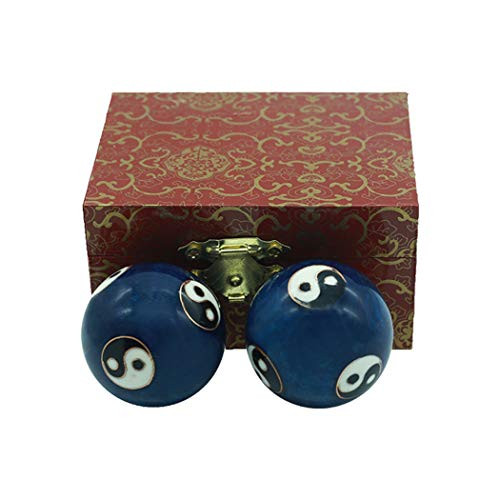 TrustyTrade New Chinese Health Exercise Stress Baoding Balls Relaxation Therapy YIN YANG Design