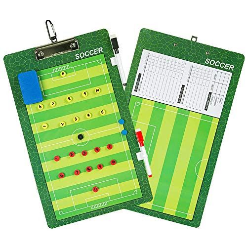 Shinestone Coach Board, Soccer Basketball Coaches Board Coaching Equipment Dry Erase Coach Board Clipboard Tactics  Double Sided Lineup Coach Board -Soccer Coach Board-