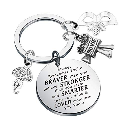AKTAP The Umbrella Academy Keychain TV Movies Show Lovers Motivation Gifts for The Umbrella Academy Fans Always Remember Youre Braver Than You Believed -Umbrella Academy Keychain-