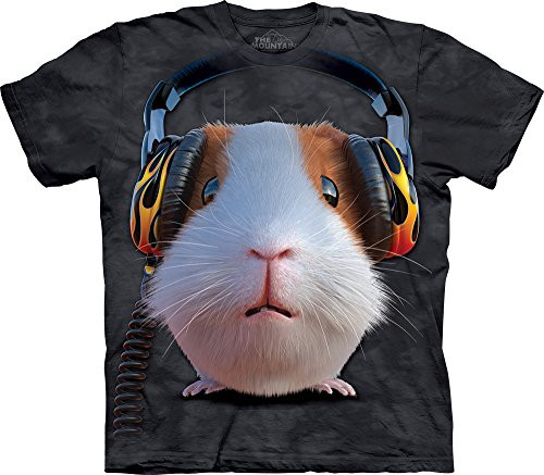 The Mountain Dj Guinea Pig Adult T-Shirt, Black, 2XL The Mountain Dj Guinea Pig Adult T-Shirt, Black, 2XL