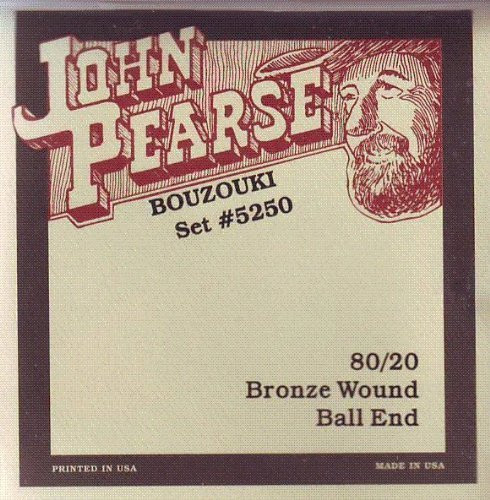 John Pearse Bouzouki 80/20 Bronze Ball End, .010 - .048
