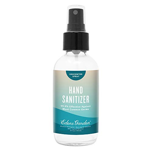 Edens Garden Hand Sanitizer - Alcohol Antiseptic - Non-Sterile Solution - 80 percent Topical Solution - 4 fl. oz -118 ml- Edens Garden Hand Sanitizer - Alcohol Antiseptic - Non-Sterile Solution - 80 percent Topical Solution - 4 fl. oz -118 ml-