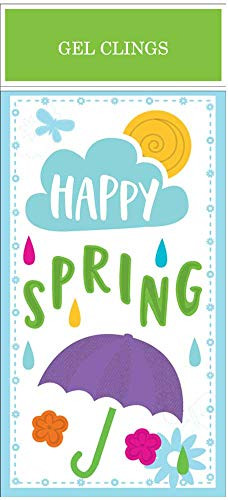 Impact Innovations Spring Happy Spring Window Gel Clings, 5.5 x 12