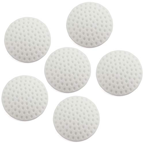 HJ Garden 6PCS Wall Protectors Door Handle Bumpers Buffer Guard Doorknob Rubber Self Adhesive Silencer Crash Pad for Home Office Doorstop Door Stopper-White-