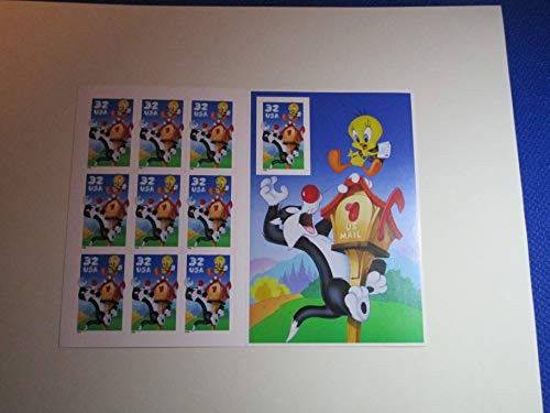 USPS Looney Tunes Sylvester and Tweety Sheet of Ten 32 Cent Stamps Scott 3204