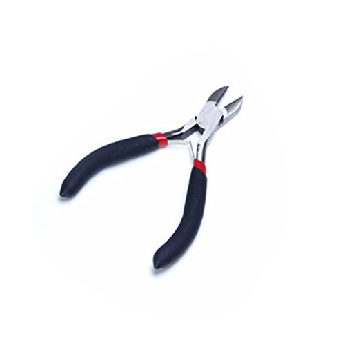 OUNONA Mini Plier Diagonal Nose Jewelry Pliers Solid Joint End Cutting Cushion Grip Wire Nipper Repair Tool