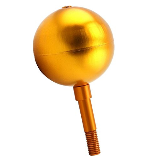 Serenable Gold Flag Pole Ball Topper, Threading, Weatherproof Flagpole Topper, Flag Pole Topper, Finial