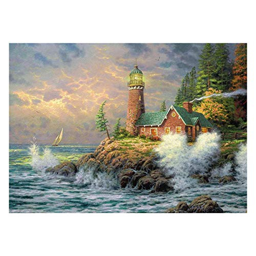 Adults Puzzles 1000 Piece Large Puzzle 1000 Piece Puzzles for Adults, Jigsaw Puzzles 1000 Piece for Adults-Seaside Castle-