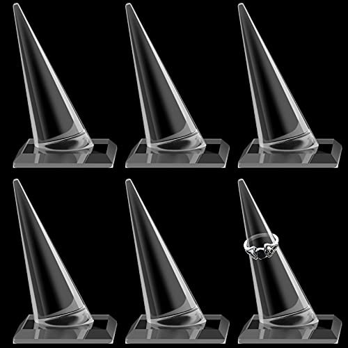 6 Pieces Jewelry Display Holder Finger Ring Jewelry Holder Showcase Display Stands Showcase Ring Display Drawer Ring Storage Jewelry Display Stands