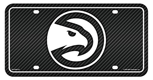 Rico Industries, Inc. Atlanta Hawks Metal Tag License Plate Carbon Fiber Design Premium Aluminum Novelty Basketball Rico Industries, Inc. Atlanta Hawks Metal Tag License Plate Carbon Fiber Design Premium Aluminum Novelty Basketball