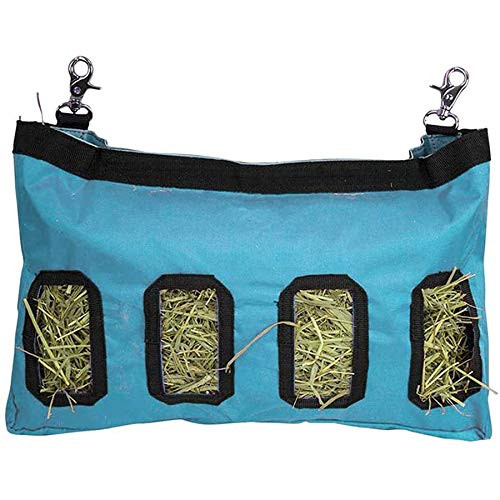 Rabbit Hay Feeder Bag, Guinea Pig Hay Feeder Storage, Rabbit Feeder Hay Feeder for Rabbit Guinea Pig, Rabbit Hay Bag, Guinea Pig Hay Feeder, Hay Bag Hanging Feeder for Rabbit Guinea Pig -Blue-