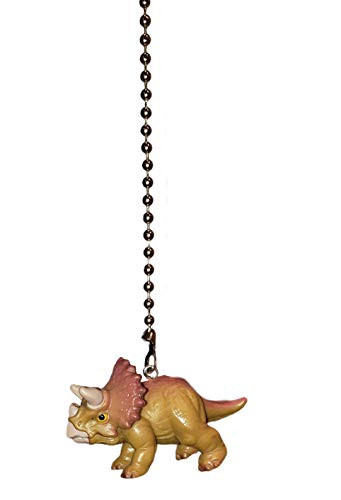 Triceratops Dinosaur Dino Ceiling Fan Pull Light Chain Ornament Extender Extension Extra Length