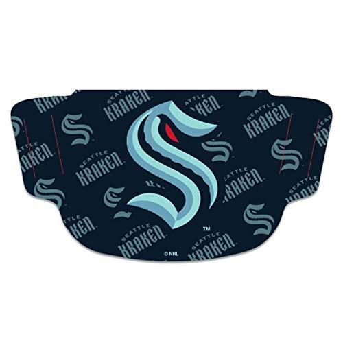 WinCraft NHL Seattle Kraken Face Mask Fan Gear, Team Colors, One Size WinCraft NHL Seattle Kraken Face Mask Fan Gear, Team Colors, One Size