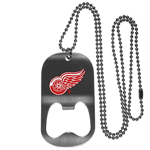 NHL Siskiyou Sports Fan Shop Detroit Red Wings Bottle Opener Tag Necklace 20 inch Steel