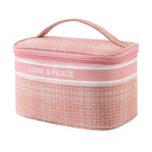 Makeup Bag Zipper Pouch Travel Cosmetic Organizer for Women and Girls, makeup pouch Travel bags for Toiletry Bag Accessories Organizer Pink