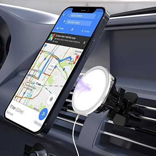Magnetic Car Mount for MagSafe, 360 Degree Rotation Phone Holder Universal Air Vent Car Holder Compatible with MagSafe Charger