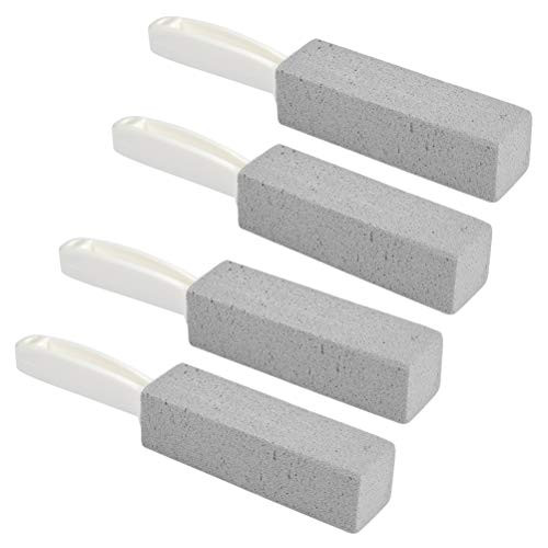 TIMESETL 4 Pack Pumice Cleaning Stone with Handle, Toilet Bowl Cleaner Stains and Hard Water Ring Remover Rust Grill Griddle Cleaner for Bath, Pool, Kitchen, Household Cleaning TIMESETL 4 Pack Pumice Cleaning Stone with Handle, Toilet Bowl Cleaner Stains and Hard Water Ring Remover Rust Grill Griddle Cleaner for Bath, Pool, Kitchen, Household Cleaning