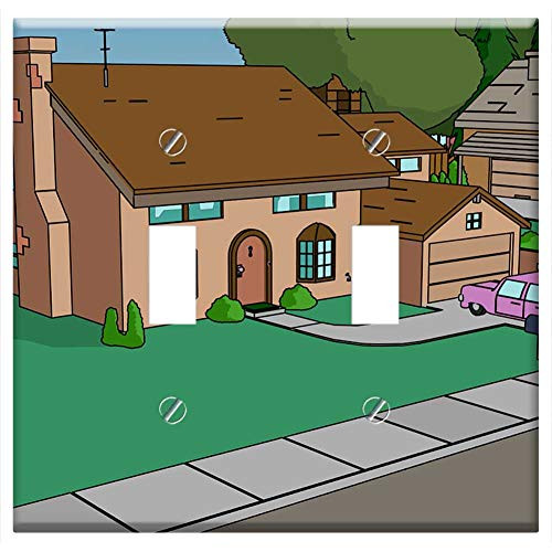 Switch Plate Double Toggle - Fan Art Simpsons Home Comic