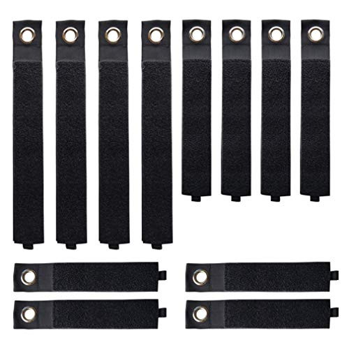 UONIKA 12 PCS Extension Cord Organizer, Heavy Duty Hook and Loop Storage Straps, Cable Straps for Cords, Hoses, Rope, RV, Garage Storage and Organization