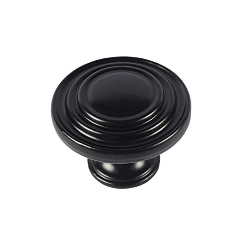 Cabinet Knobs and Pulls Drawer Knobs Dresser Knobs Matte Black Kitchen Cabinet Knobs Cabinet Door Knobs Round Knobs for Cabinet and Furniture-1 Pack-