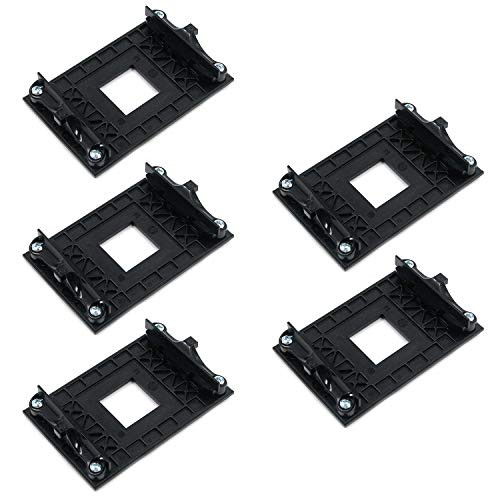 Meprotal 5 Packs AM4 CPU Heat Sink Bracket Retention Socket Mounting Back Plate Bracket with Screws for AM4 CPU Heat Sink Cooling Fan