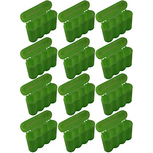 EBC Battery 12 Green Plastic AA AAA Battery Holder Box Storage Cases