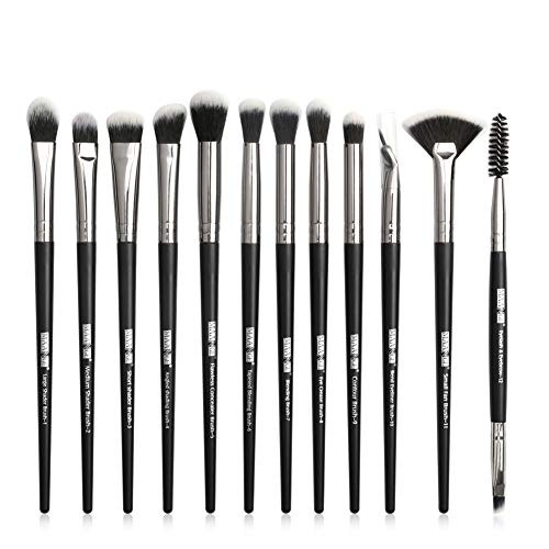12pcs Makeup Brush Set?Eye Makeup Brushes Set Eyeshadow Brush Eyebrow Comb Brush Fan Brush Eyelash Brush Kit?Foundation Brush Blending Face Powder Blush brush