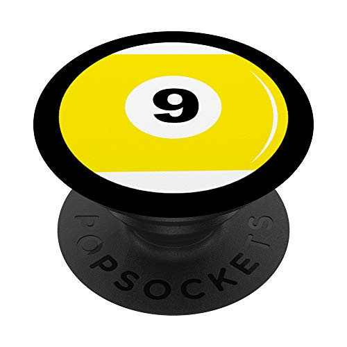 9 Billiard balls Pool Table Game Player Gift PopSockets Grip and Stand for Phones and Tablets