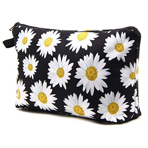 Women Cosmetic Bag Travel Makeup Pouch Waterproof Makeup Bag for Purse Portable Toiletry Bag Accessories Organizer -Daisy-