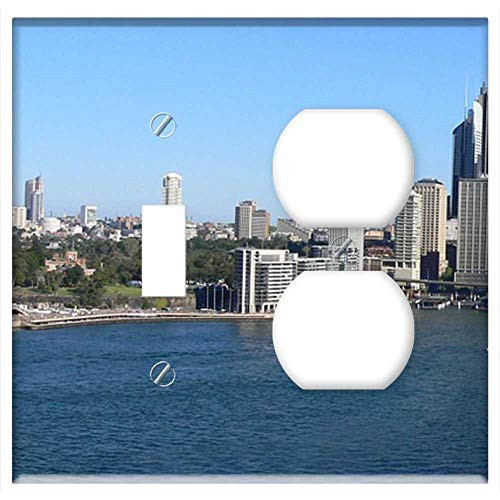 2-Gang, Toggle Outlet Combination Wall Plate Cover - Sydney Australia Sydney Harbour Opera House