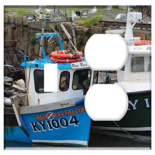 2-Gang, Toggle Outlet Combination Wall Plate Cover - Boats Scotland Harbour Scottish Water Britain