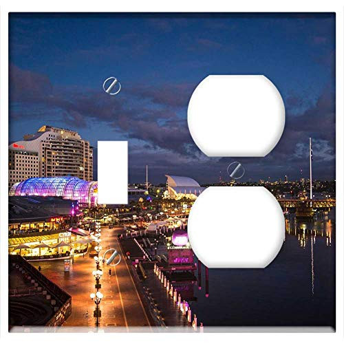 2-Gang, Toggle Outlet Combination Wall Plate Cover - Darling Harbour Sydney Australia Dawn Architecture 2-Gang, Toggle Outlet Combination Wall Plate Cover - Darling Harbour Sydney Australia Dawn Architecture
