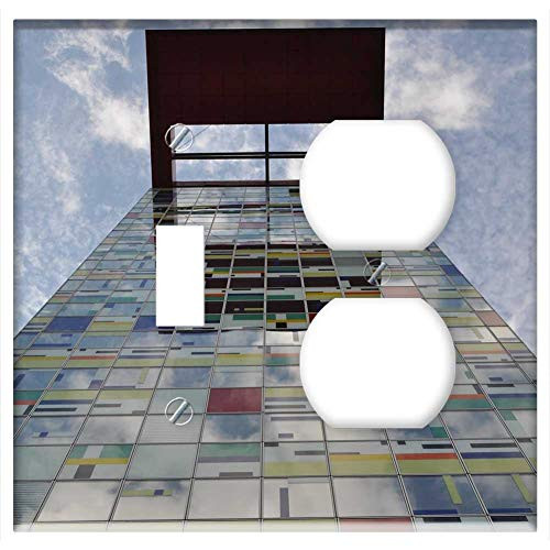 2-Gang, Toggle Outlet Combination Wall Plate Cover - DUsseldorf Media Harbour Architecture Facade Modern 2