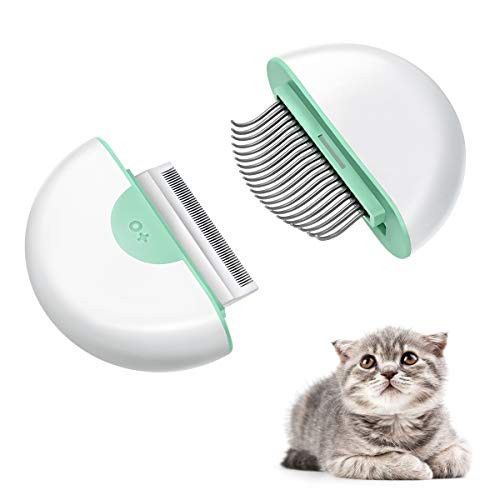 oneleaf Cat Hair Removal Comb Dog Grooming Brush 2 in 1 Pet Massage Shedding Brush Portable Self Cleaning Tools for Short Long Haired Puppy and Kitten and Rabbit and Little Pets oneleaf Cat Hair Removal Comb Dog Grooming Brush 2 in 1 Pet Massage Shedding Brush Portable Self Cleaning Tools for Short Long Haired Puppy and Kitten and Rabbit and Little Pets