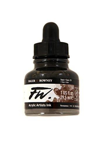 Daler Rowney FW Artists Acrylic Ink 29.5 ML Pot - Sepia