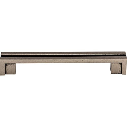 Top Knobs TK56 Sanctuary Collection 5 Inch Center to Center Flat Rail Cabinet Ba, Pewter Antique