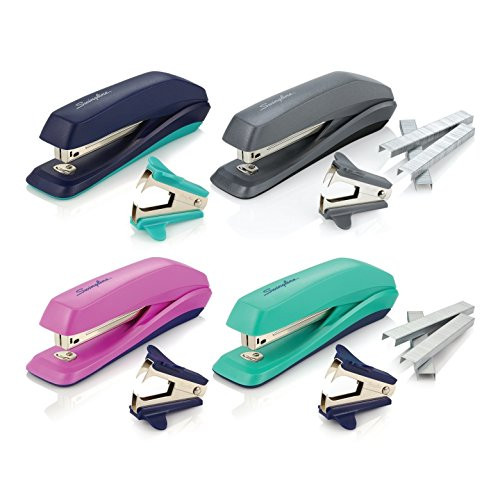 Swingline Antimicrobial Standard Full Strip Stapler Value Pack, 15 Sheet Capacity, Black