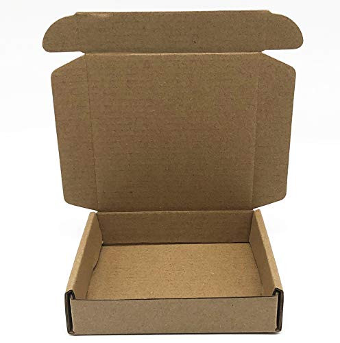 Small Cardboard Shipping Box Mailers 4.5 x 4.2 x 1 Inch Corrugated Packaging Storage Boxes 30 Pack -Inside Size- 4 x 4 x 0.9-