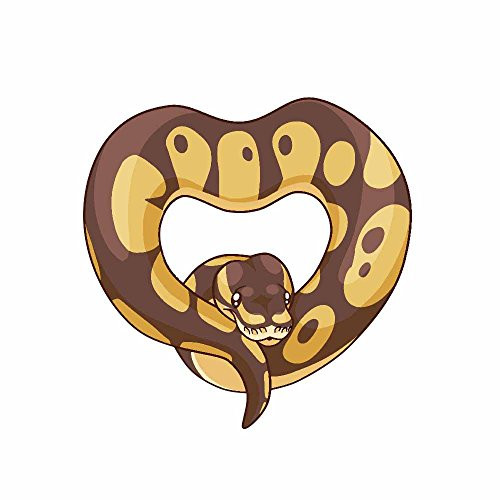 Ball Python Heart Snake Decal -Indoor and Outdoor use -Standard-