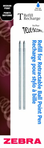 ZEBRA 84422 Telescopic Ballpoint Pen Refill 1.0mm Medium Blue
