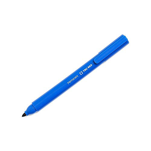 TRU RED Permanent Markers Fine Tip Blue Dozen