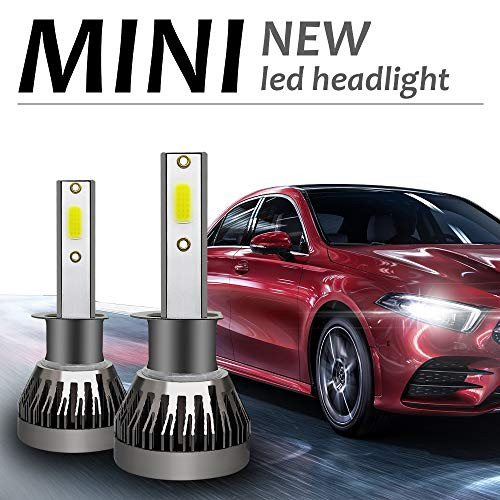 LED Headlight Bulbs, 60W 10000 Lumens Super Bright LED Headlights Conversion Kit Cool White IP68 Waterproof, Pack of 2-H1-