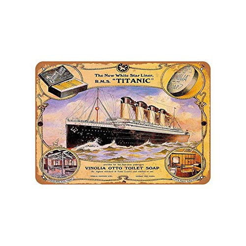 Vintage Metal Sign Tin Sign Vinolia Soap On The Rms Titanic Wall Decor Art Print Sign 8x12
