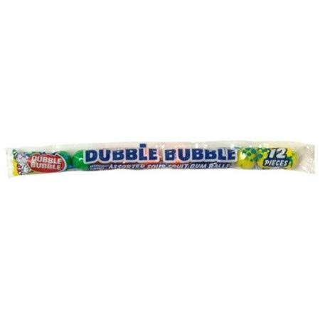 Dubble Bubble, Assorted Fruit Gum Balls -Pack of 6-