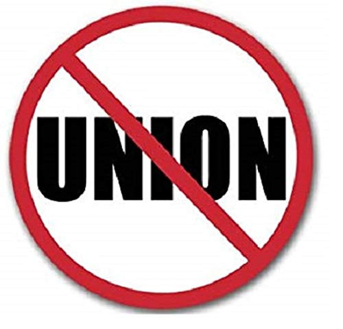 Three -3- pcs Anti Union Stickers, Funny Hard Hat Stickers - 2 inches - Hardhat Decals, Toolbox