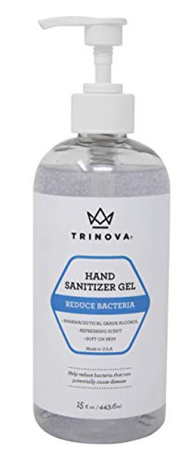 Trinova - 33001 TriNova Hand Sanitizer Gel - 72 percent Ethanol -Ethyl- Alcohol Advanced Formula with Aloe, Soft on Hands, Refreshing Scent, Pharmaceutical Grade Alcohol - Made in The USA Trinova - 33001 TriNova Hand Sanitizer Gel - 72 percent Ethanol -Ethyl- Alcohol Advanced Formula with Aloe, Soft on Hands, Refreshing Scent, Pharmaceutical Grade Alcohol - Made in The USA