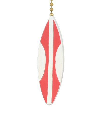 Clementine Designs Fun Coastal Surfer Dude Surfboard Ceiling Fan Light Pull