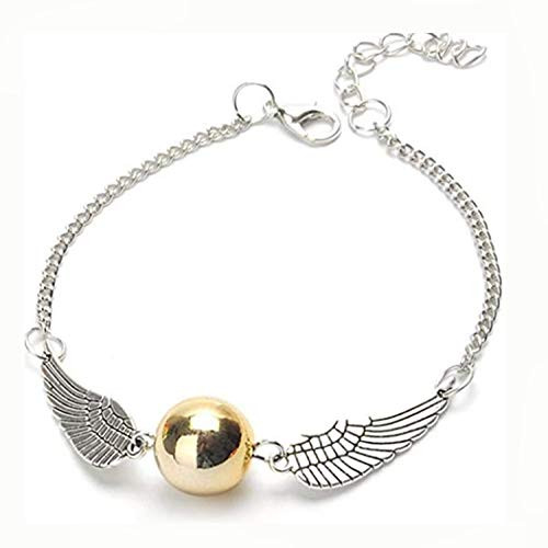HYCY BJD Harry Potter Women's Bracelet Set Time Turner Deathly Hallows Golden Snitch Bracelet Jewelry for Harry Potter Fans Merchandise Gifts -Silver- HYCY BJD Harry Potter Women's Bracelet Set Time Turner Deathly Hallows Golden Snitch Bracelet Jewelry for Harry Potter Fans Merchandise Gifts -Silver-