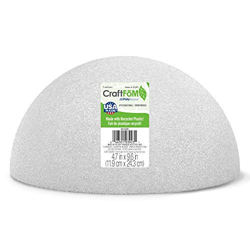 FloraCraft CraftF?M Half Ball 4.7 Inch x 9.6 Inch White